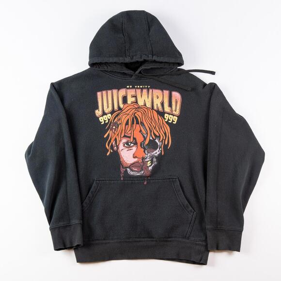 Juice WRLD Black Hoodie Sweatshirt 999 Brand No Vanity Zombie Men’s M Rap - Picture 1 of 5